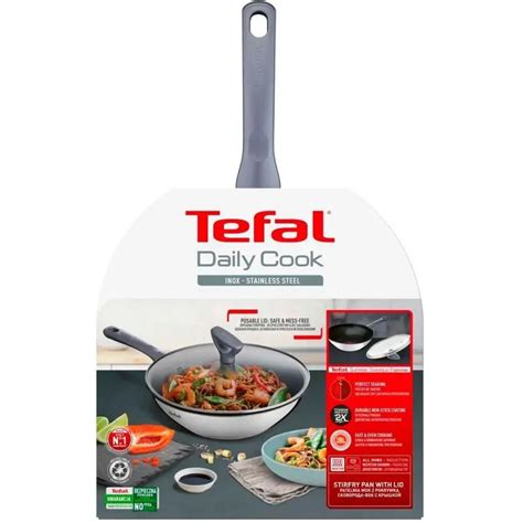 Tefal Daily Cook Wok Serpeny Cm Fed Rozsdamentes Ac L Ipon Hu