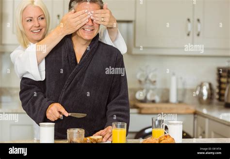 Mature Couple Having Breakfast Together Stock Photo Alamy
