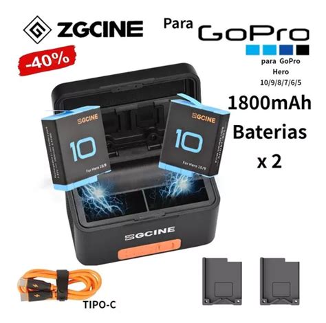 Zgcine Cargador De Bater A C Mara Carga R Pida Para Gopro Meses Sin