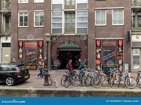 Sex Palace In The Red Light District Of Amsterdam The Netherlands Editorial Stock Image Image