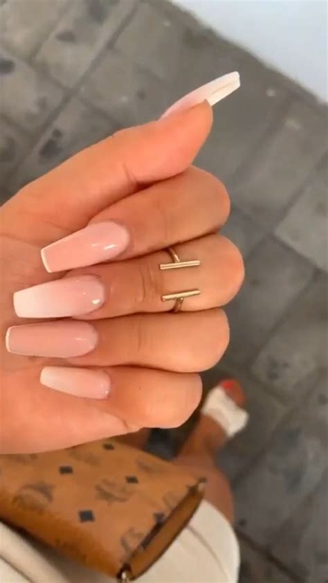 Ombre Nude Long Nails Nails Long Nails Beauty