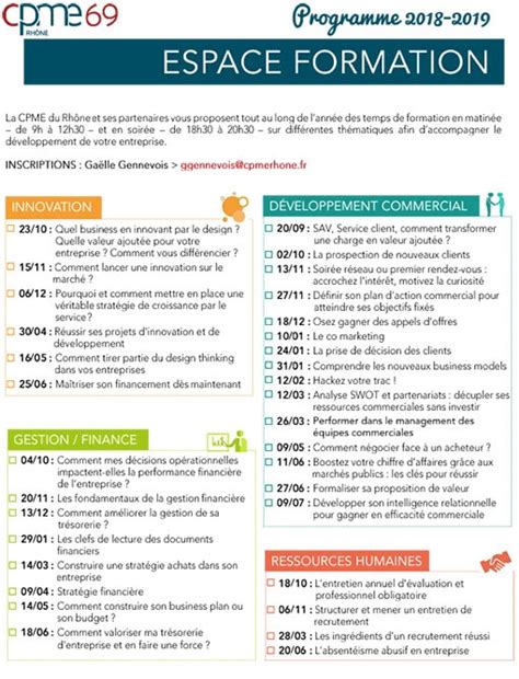 Programme Des Formations Formation Cpme Le Lyon