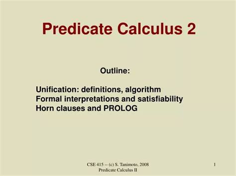 predicate calculus  powerpoint    id