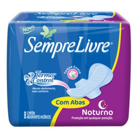 Sempre Livre Noturno Com Abas - Absorvente Sempre livre Noturno Suave com Abas - Sofí Cosméticos