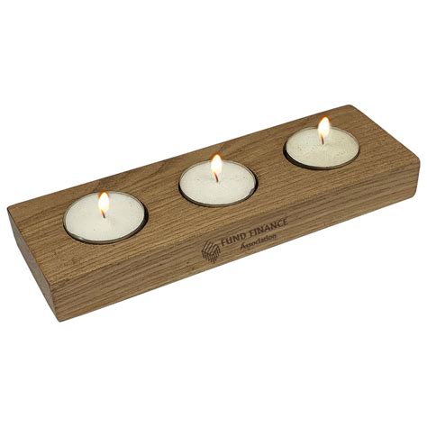 Wood Tealight Holder Candle