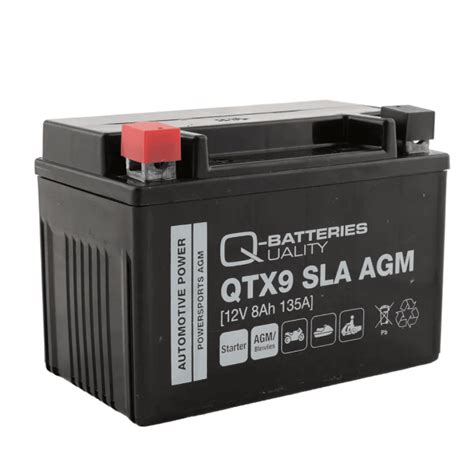 Q Batteries QTX9 SLA AGM 12V 8Ah 135A Motorcycle Battery AGM