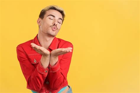 Premium Photo Gay Man Blowing A Kiss To The Camera