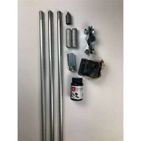 Комплект стержневого заземления 4,5м, Антек, оцинкованный, HDG Zn