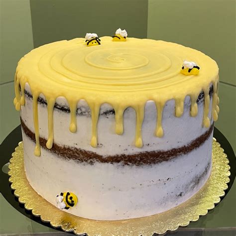 Honeybee Naked Drip Layer Cake Classy Girl Cupcakes