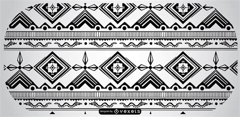 Black White Aztec Pattern Design Vector Download
