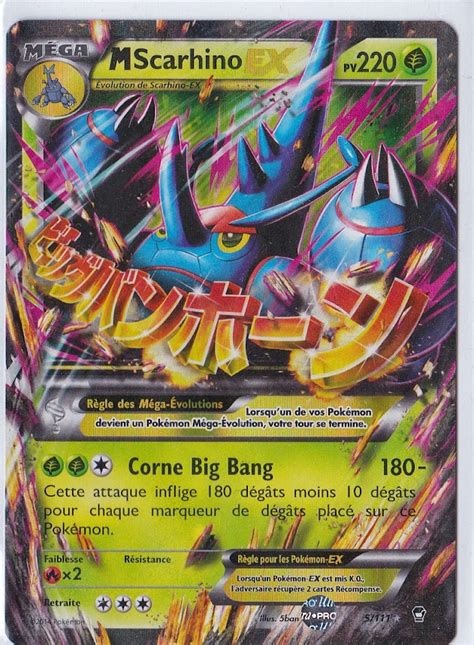 M Scarhino EX XY03 Poings Furieux 5 111 Carte Pokemon Neuve