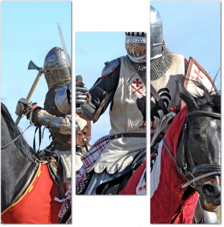 Модульная картина Рыцари в средневековых доспехах: - Арт. 270055 ...