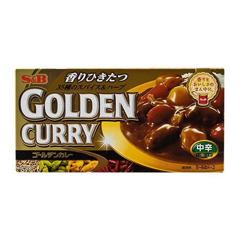 พรอมสง เอสแอนดบ เครองแกงกะหร เผดกลาง 198 กรม S B Golden Curry Sauce Mix Hot 198g
