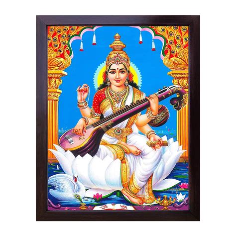 Mua Handicraft Store Goddess Maa Saraswati With Her Saraswati Veena And