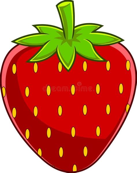 Fresa De Dibujos Animados Ilustraci N Vectorial Fruta Con Ojos Y