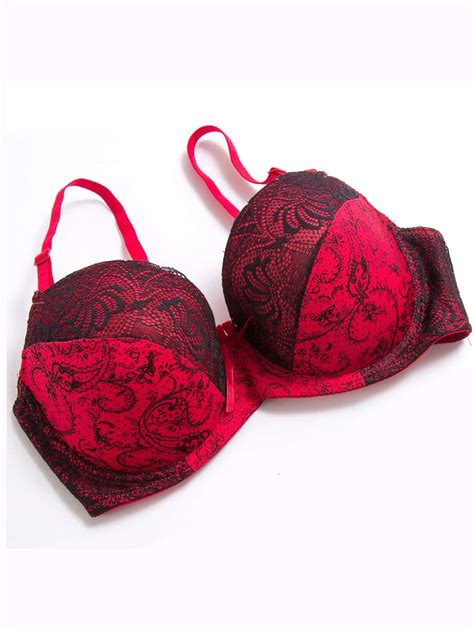 Floral Lace Underwire Bra Lingerie Shein Usa