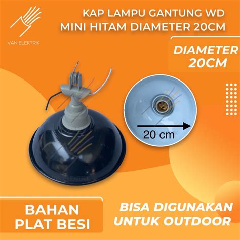 Jual Kap Lampu Gantung Wd Mini Hitam Diameter Cm Fitting E