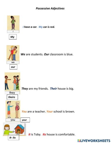possessive   interactive worksheets