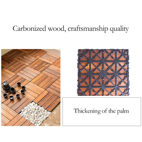 30X30cm Outdoor Hardwood Mosaic DIY Decoration Stu... – Grandado