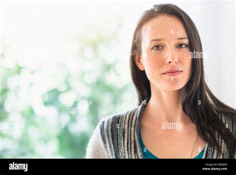 Portrait Of Brunette Stock Photo Alamy