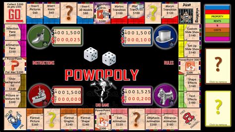 Powopoly Monopoly On Powerpoint The Most Famous Board Game Ever