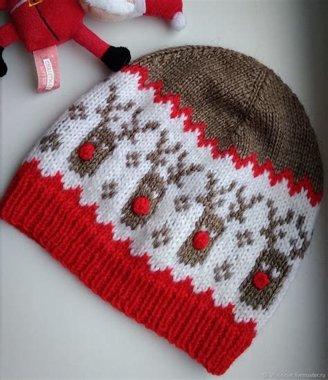 Шапка с оленями - 55 фото