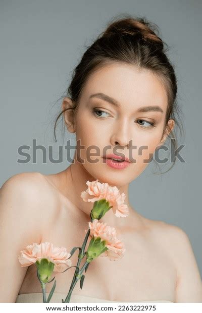 Charming Woman Naked Shoulders Perfect Skin Stock Photo Shutterstock