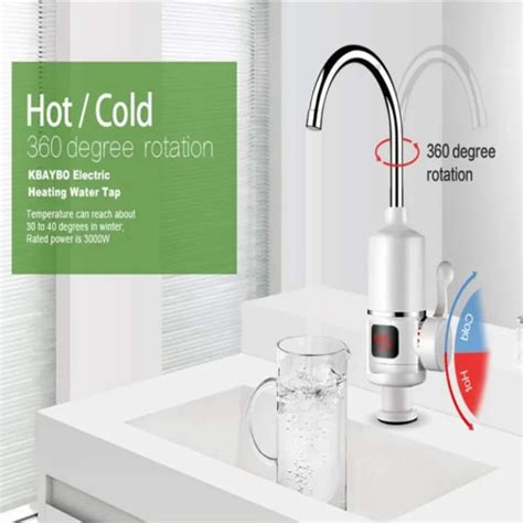 W Instant Tankless Electric Hot Water Heater Faucet Kitchen Instant Heating Tap Water Faucet