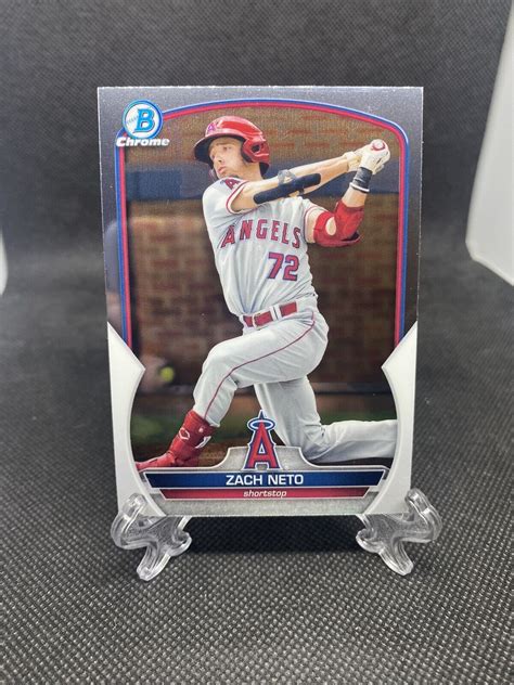 Bowman Chrome Base Zach Neto Bcp Angels Ebay