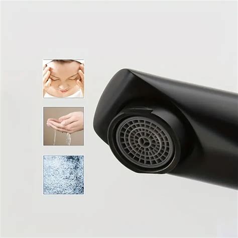 Stainless Steel Black Bathroom Basin Faucet With Cold Hot Water Control All Black Baking