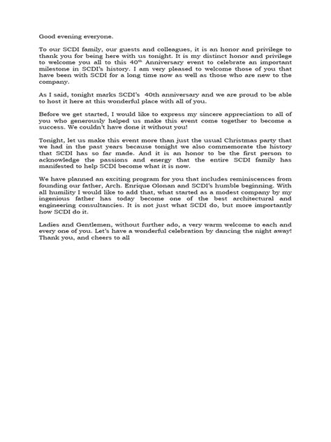 Welcome Remarks Pdf
