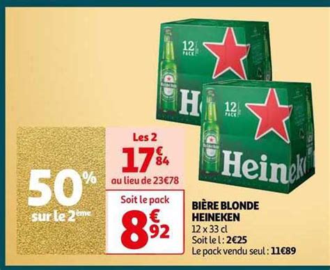 Promo Bière Blonde Heineken chez Auchan iCatalogue fr