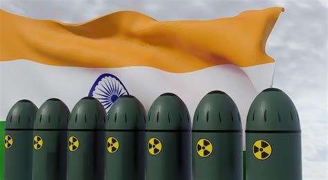 Premium Photo Nuclear Missiles And India Flag In Background Missiles