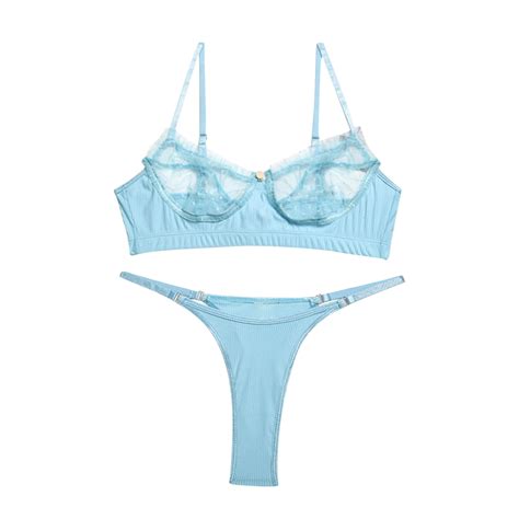 Odeerbi Women S Lingerie Set 2025 Valentine S Day Sexy Transparent Underwear Sling Solid Color