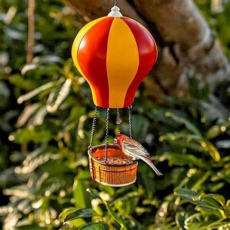 Hanging Hot Air Balloon Bird Feeder