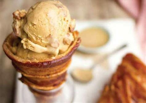 Maple Bacon Ice Cream In Bacon Cones Cook With Brenda Gantt