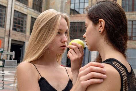 Lesbian Girls Seduction Stock Photo Adobe Stock