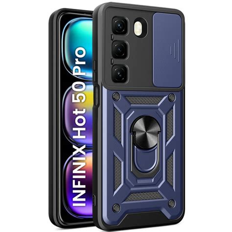 Etui Pancerne Do Infinix Hot 50 Pro 4G CamShield Slide Niebieskie Sklep XGSM Pl