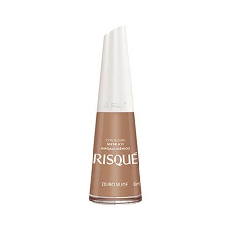 Esmalte Risque Met Nude Ouro Ml Shopee Brasil