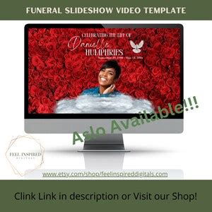 Tri Fold Red Roses Funeral Program Obituary Size 17x11 Inches