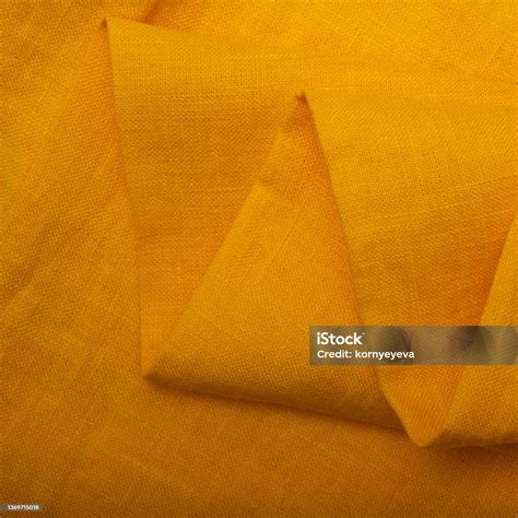 Tekstur Kain Linen Alami Latar Belakang Kain Kuning Bertekstur Konsep