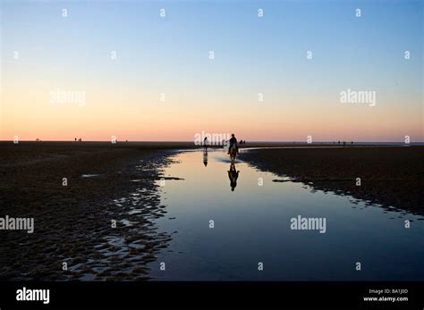 Holkham Beach North Norfolk England after sunset Stock Photo - Alamy