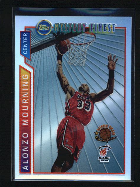 ALONZO MOURNING 1996 97 96 97 TOPPS MYSTERY FINEST REFRACTOR BV 20