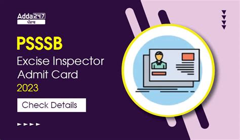 PSSSB Excise Inspector Admit Card 2023 Check Admit Card Link