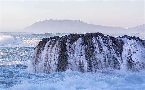 Ocean Rock Stone Hd Naturaleza Oc Ano Roca Piedra Fondo De