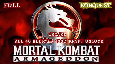 Mortal Kombat Armageddon Konquest Full Playthrough 100 All