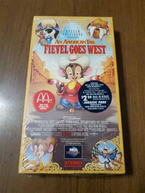 An American Tail Fievel Goes West Vhs Mcdonalds Promo Versiegelt Wei Es