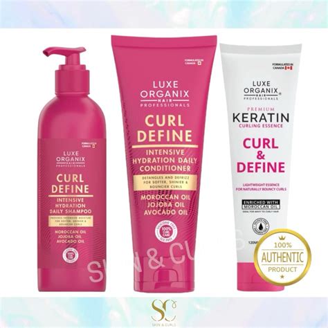 Luxe Organix Premium Keratin Curl And Define Shampoo Conditioner Essence Shopee Philippines