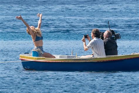 Lily James In Bikini Top On Croatian Set Of Mamma Mia 15 Gotceleb