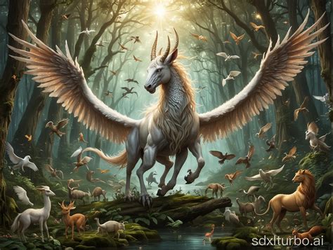 Enchanted Forest with Mythical Creatures | SDXL Free Online